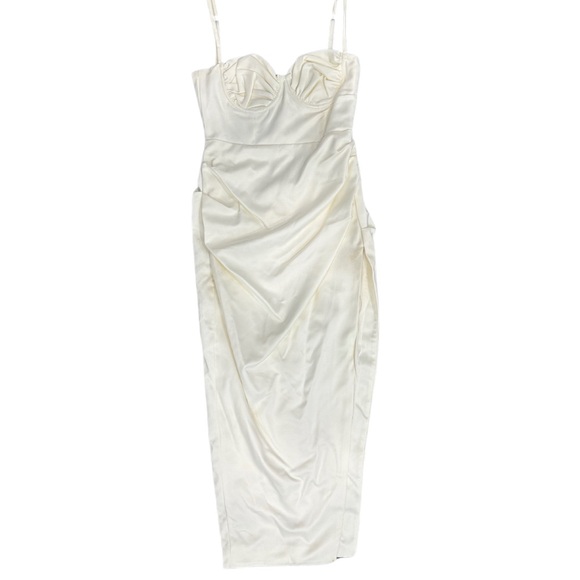 House of CB - FLORA IVORY SATIN CORSET DRESS Midi - Picture 11 of 15